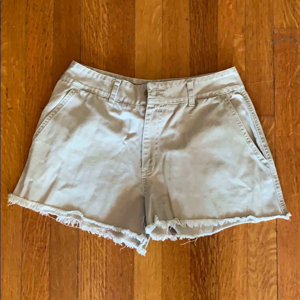 Billy Blues frayed khaki shorts